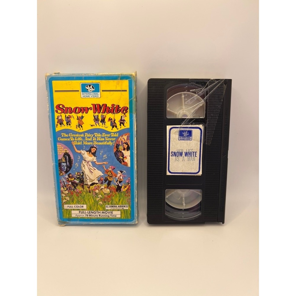 Snow White VHS - Weird Live Action German - Rare - Interglobal Home Video 1987